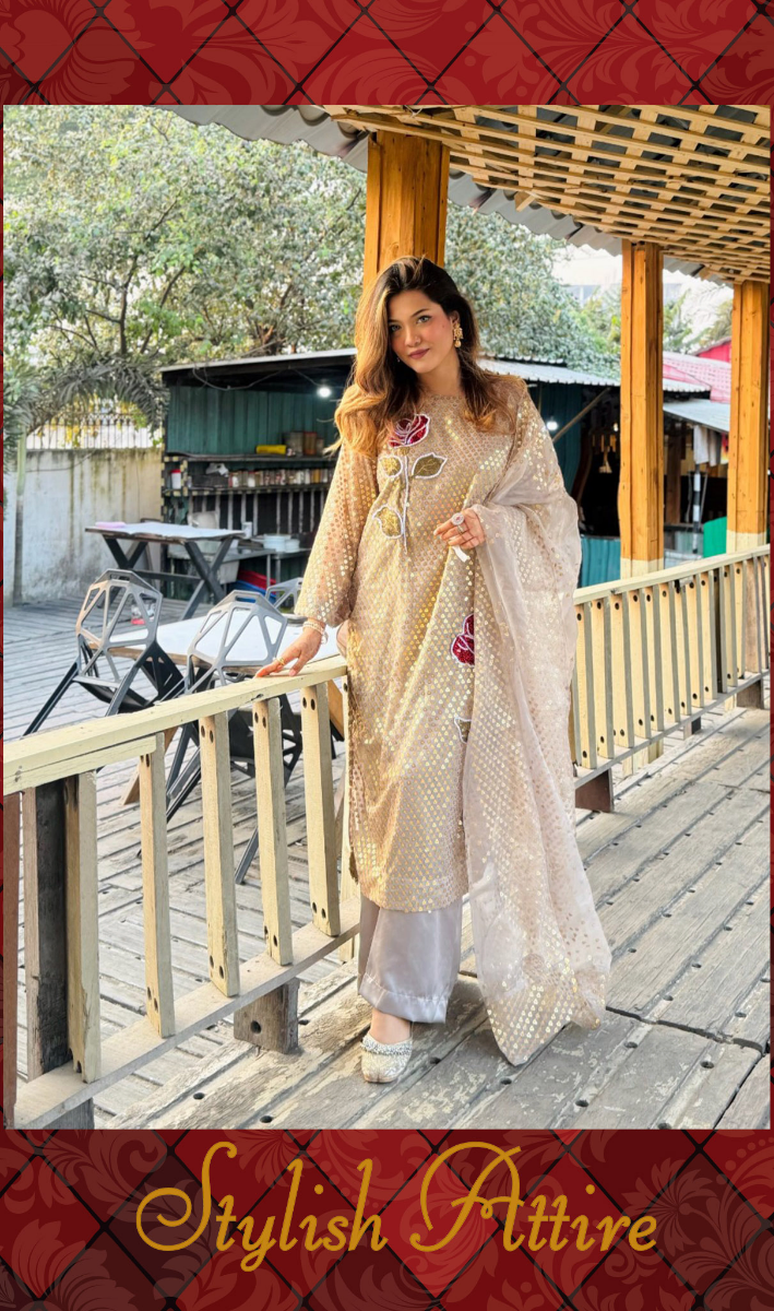 Pakistani Original Boutique Stitched 3Pcs _ 